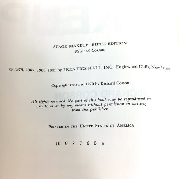 Stage Makeup 5th Edition by Richard Corson Book Vtg - Picture 5 of 15